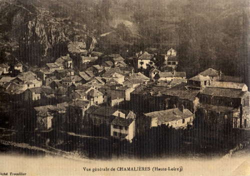 Vue générale de Chamalière sur Loire au XIXème